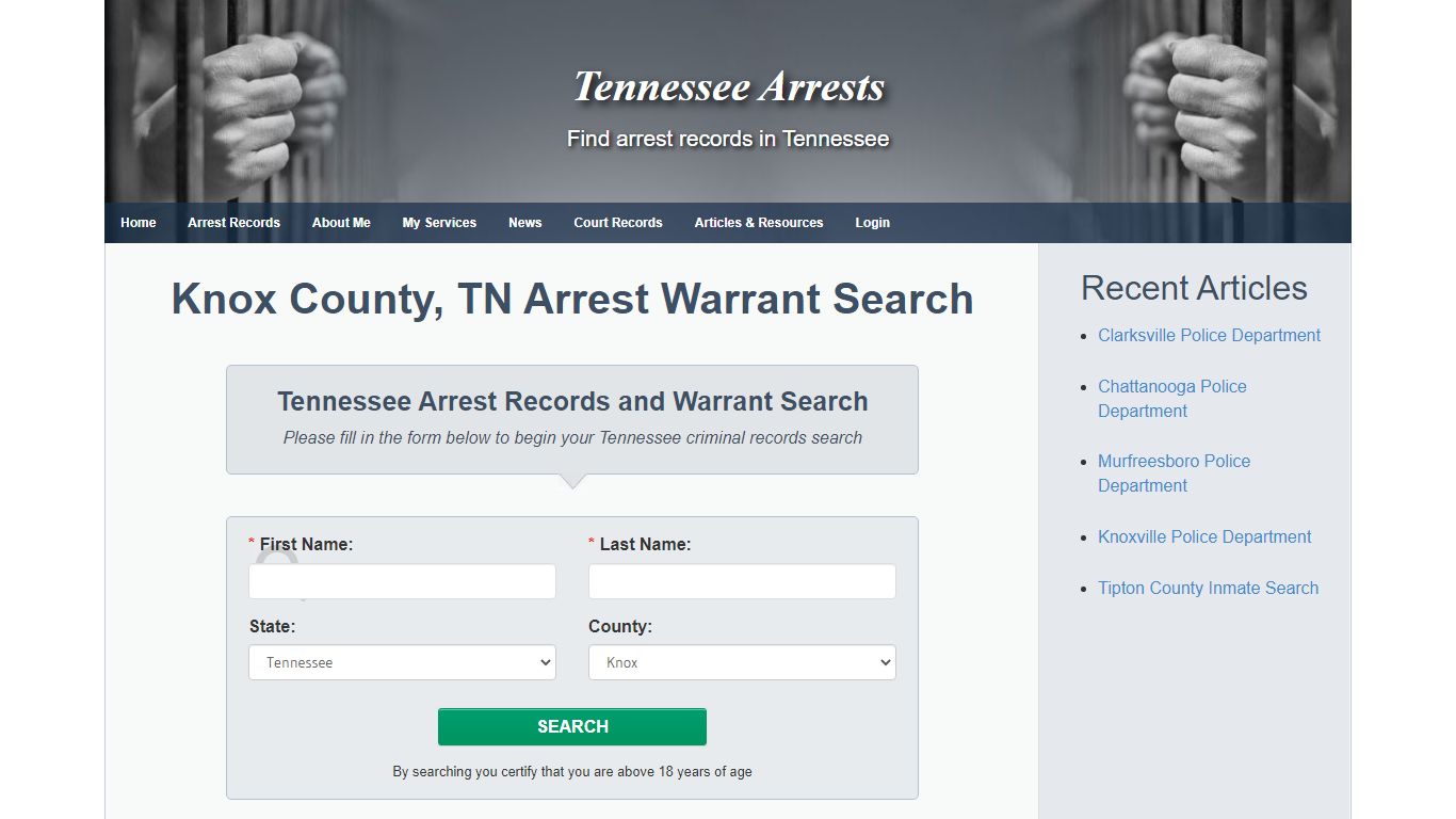 Knox County, TN Arrest Warrant Search - Tennessee Arrests
